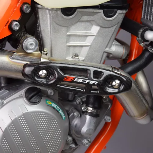 SCAR Protector Universal de Calor de Escape de Carbono Escudo Protector de Tubo Cubierta de Silenciador para 4 Tiempos Compatible con KTM SXF EXCF