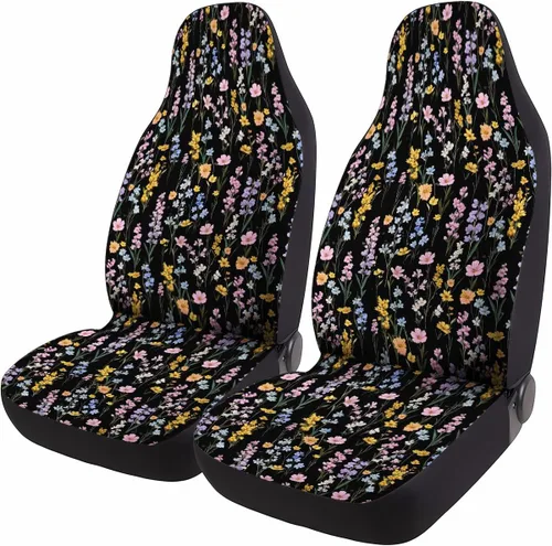 Vista 36 de GENANY Horror Nightmare Skellington - 2 fundas de asiento delantero para automóvil, camión, SUV, regalos de Navidad, funda de asiento de cubo