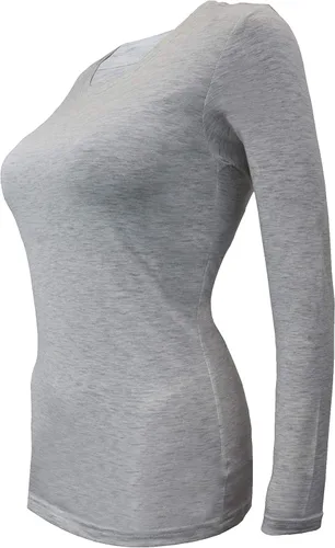 Vista 5 de Natural Uniforms Under Scrub - Camiseta de manga larga con cuello redondo y manga larga para mujer paquete de 2