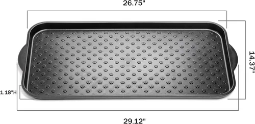 Vista 2 de Kingrol 3 Pack Boot Trays, Waterproof Shoe Mats for Entryway Indoor, Multi-Purpose Trays for Boots, Shoes, Garden, 29 x 14.3 Inch