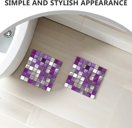 Vista 8 de IMIKEYA 10 calcomanías 3D para azulejos de mosaico autoadhesivos, removibles, papel tapiz decorativo de PVC, calcomanías cuadradas para cocina