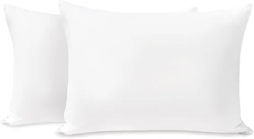 Vista 11 de TILLYOU Paquete de 2 fundas de almohada para niños pequeños con cierre de sobre, 13" x 18" de microfibra sedosa y suave, fundas de almohada de viaje