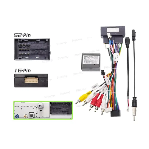 Vista 2 de Cable de cable estéreo de 16 pines para radio de coche, compatible con Jeep Cherokee Compass Renegade Grand Commander