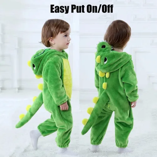 Vista 5 de Disfraces de animales para bebés, mameluco unisex para niños pequeños, rómper para disfraz de Halloween