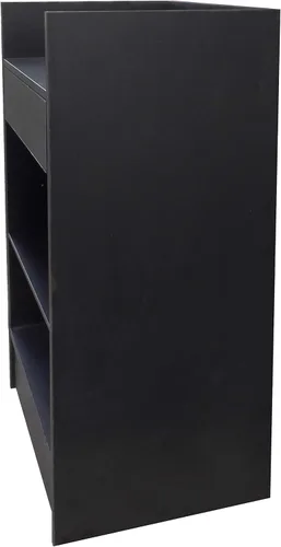 Vista 4 de FixtureDisplays® Soporte negro para caja registradora con estante de almacenamiento ajustable 119721