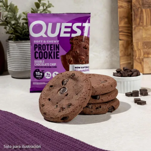 Vista 6 de Quest Protein Cookie Mantequilla (doble chocolate chip)