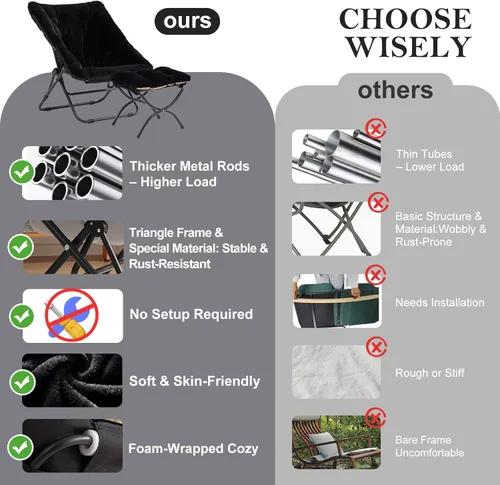 Vista 24 de Silla platillo, cómodas sillas de dormitorio, silla plegable de piel sintética de gran tamaño, silla plegable con marco de metal para sala de estar