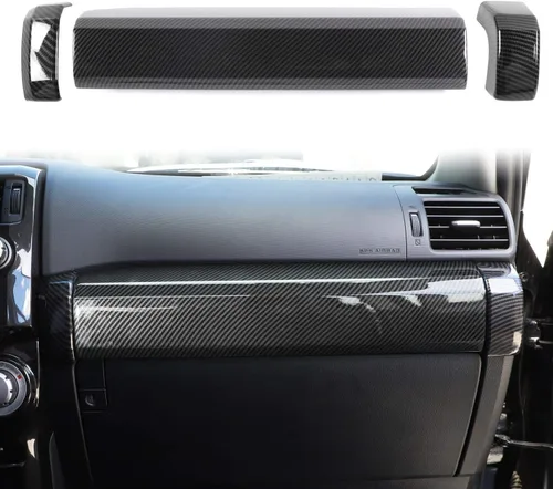 Vista 8 de Voodonala para 4Runner ABS Decoración lateral para pasajero Panel de adorno del tablero para 2010-2024+ Toyota 4Runner Accesorios interiores, Negro