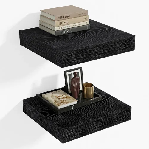 Heimlove Estantes Flotantes de 12 Pulgadas de Profundidad, Estante de Pared de 12 x 12 Pulgadas de Largo, Estante de Exhibición y Almacenamiento