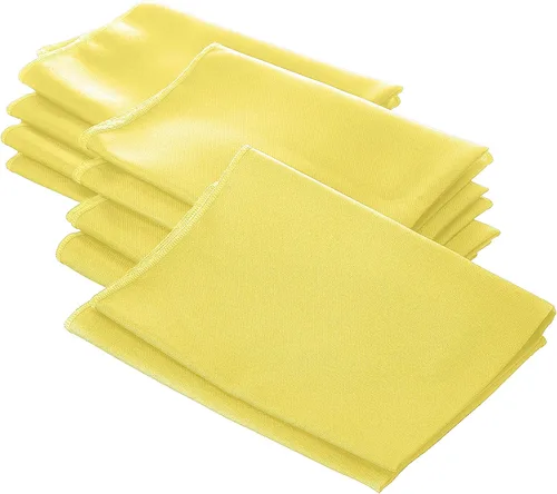 Vista 109 de LA Linen Paquete de 10 servilletas de popelina de poli, servilletas de tela suave, servilletas lavables y reutilizables, servilletas de mesa Negro