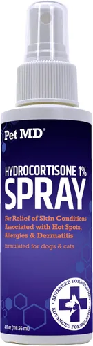 Vista 4 de Pet MD Salmon Omega Bites and Hydrocortisona Spray Bundle - Paquete de alivio de alergias y picazón para perros