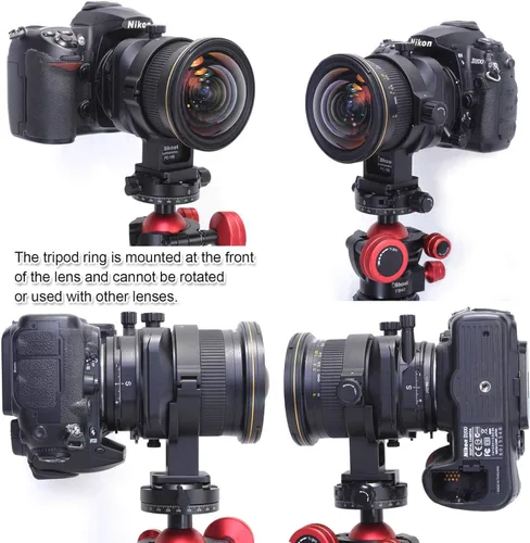 Vista 9 de iShoot Soporte de soporte de collar de lente, anillo de montaje de trípode compatible con Nikon PC NIKKOR 0.748 in f/4E ED lente de desplazamiento