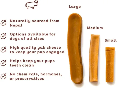 Vista 3 de Pupford Yak Cheese - Masticables para perros del Himalaya para masticadores agresivos Masticables duraderos y duraderos para dentición cachorros