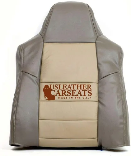 Us Leather Car Seats Compatible con Ford Excursion Eddie Bauer 4X4 Driver Lean Back Leather 2 Tone Tan 2003-2004