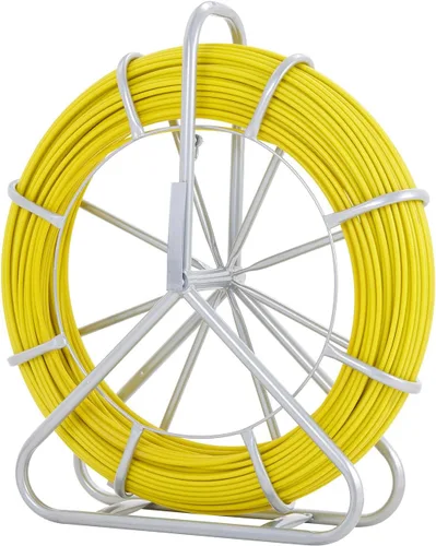 Vista 10 de VEVOR Cinta Pasacables de Fibra de Vidrio 425 pies x 1/4 pulgada, Cinta Pasacables Guía de Conductos con Soporte de Acero Duradero, Varilla