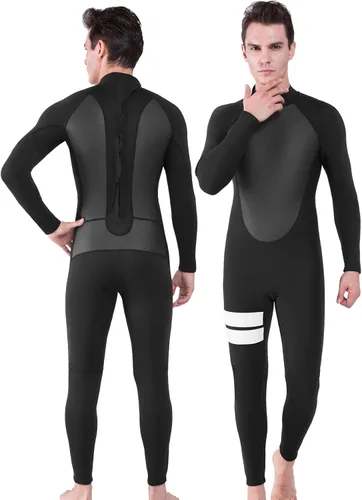 Traje de neopreno completo para mujer de 0.079 pulgadas con cremallera trasera de neopreno para natación, surf, buceo, esnórquel, trajes húmedos,