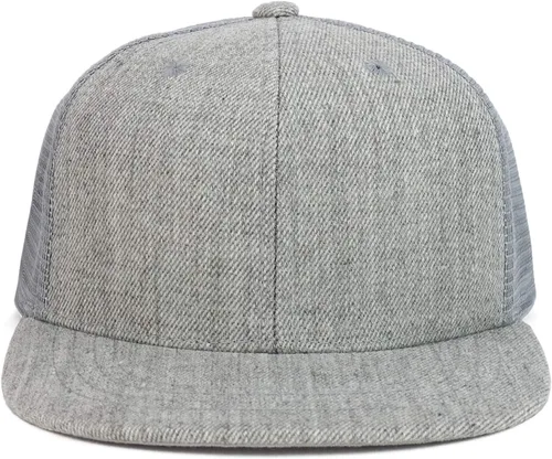Vista 2 de Gorra de camionero de malla estructurada con diseño de pico plano para jóvenes