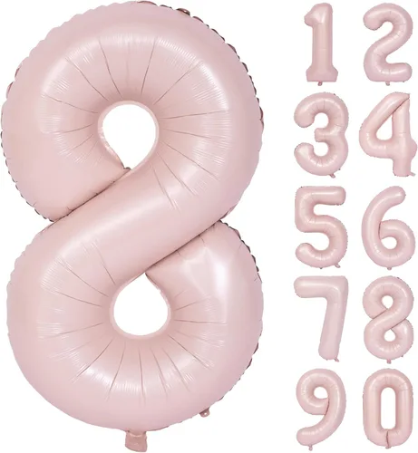 Vista 47 de Globos de 40 pulgadas con números de caramelo, papel de aluminio de helio, globos de látex de Mylar para fiesta de cumpleaños, decoración digital 0