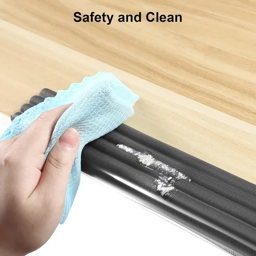 Vista 5 de Protector de esquina de borde a prueba de bebés, 16.4 pies acolchado con adhesivo 3M, acolchado de espuma de goma NBR suave extra ancho, muebles