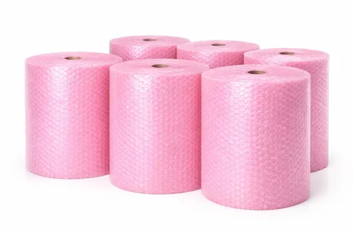 Vista 4 de Rollo de acolchado de burbujas pequeñas antiestáticas de 3/16 pulgadas, 25 x 12 pulgadas de ancho, 25 pies