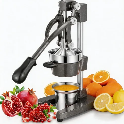Vista 16 de Prensa Manual de Mano de Hierro Fundido Comercial de Servicio Pesado Naranja Cítricos Limón Lima Toronja Granada Exprimidor de Jugo de Fruta