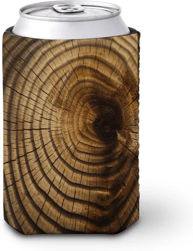 Tree Rings Cup Sleeve Reusable Iced Coffee Sleeves Insulator Sleeve for Cold Beverages Standard Can Covers Non-slip Beer Bottle Sleeves Elasticity