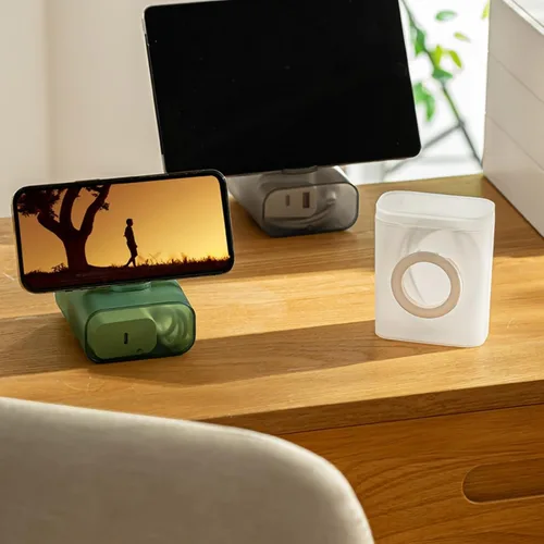 Vista 5 de 3Pcs Travel Cable Storage Box With Phone Holder 7.8x4.9x9.3cm Cord Organiser For Adapter USB Storage Case