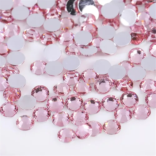 Vista 59 de 1000 diamantes de imitación SS20 de 0.197 in con parte trasera plana de cristal transparente, gemas redondas de cristales para arte de uñas