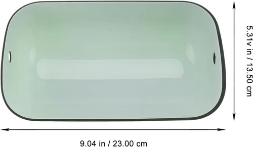 Vista 2 de Lurrose Cristal verde de los banqueros de la lámpara de la pantalla de reemplazo de la pantalla de los banqueros de la lámpara del escritorio