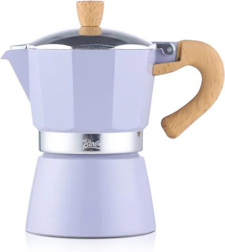 Vista 14 de Estufa para máquina de café expreso, olla de camping Moka de 2 tazas/4.1 fl oz, cafetera italiana de café expreso, fácil de usar (negro)