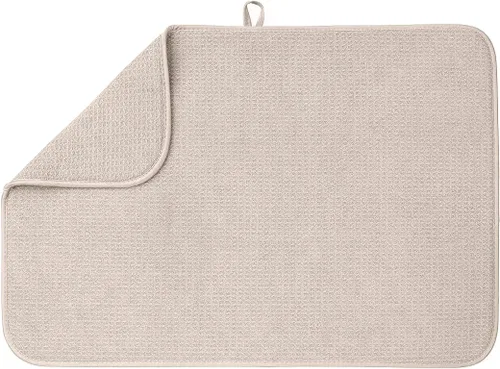 Vista 6 de Bellemain XXL Tapete para Platos de Microfibra para Secar Platos, Súper Absorbente (Negro, 17" x 24")