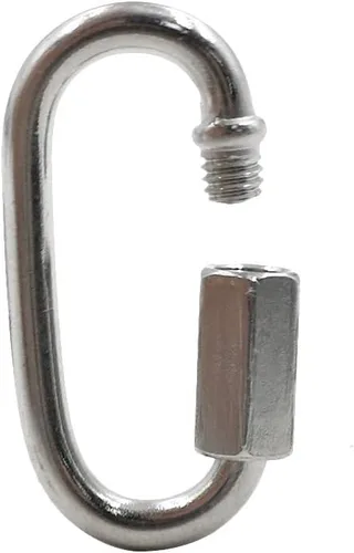 Vista 2 de Mosquetón de bloqueo en forma de D de acero inoxidable de enlaces rápidos 24pcs