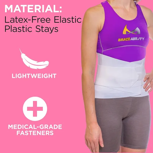 Vista 6 de Corcé ortopédico Braceability para mujeres con dolor en la zona lumbar, 03B0202S, s, Blanco, 1