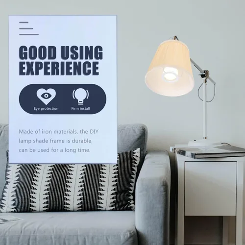 Vista 7 de Soporte de pantalla de hierro forjado Soporte de lámpara de bricolaje Marco de lámpara de bricolaje Herramienta de lámpara Marco de luz Soporte