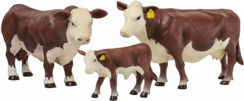 Vista 2 de Little Buster Toys Hereford Calf - Becerro realista, escala 1/16