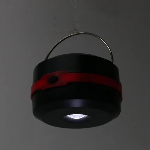 Vista 3 de Linterna de camping LED con energía solar USB plegable portátil recargable para senderismo camping tienda caza rojo