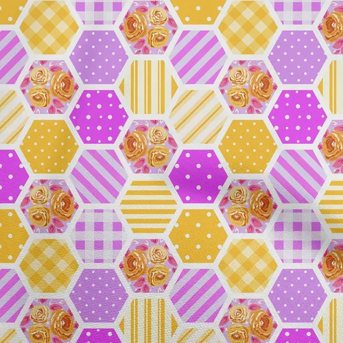 Vista 12 de oneOone Cotton Flex Blue Fabric Floral Craft Projects Decor Fabric Printed by The Yard 40 Inch Wide-DO