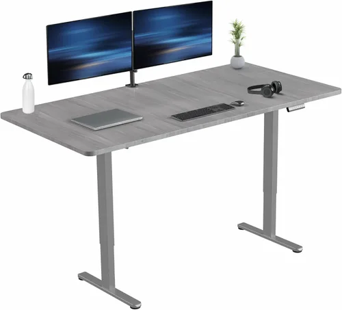 Vista 19 de VIVO DESK-KIT-E2B1B - Escritorio eléctrico de pie con motor doble, ajuste de altura de memoria, serie E2B, marco negro superior negro, DESK-KIT-E2B1B