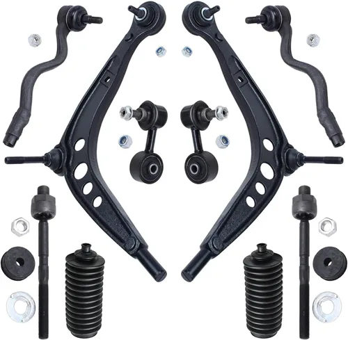 Vista 140 de Detroit Axle - Kit de suspensión delantera de 10 piezas para Chevrolet Trailblazer GMC Envoy 2004-2007 2005 2006 Soportes de brazo de control
