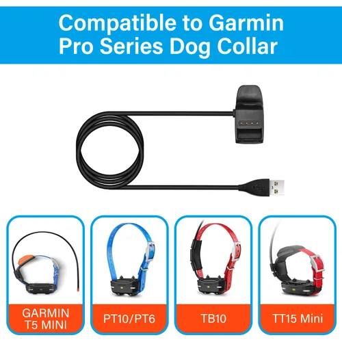 Vista 4 de Cargador de clip de carga para Garmin TT15Mini T5Mini TB10 PT10 PT6 para Garmin Sport PRO Collar Shock Dog E Collar (1)