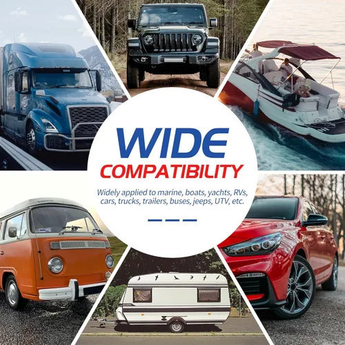 Vista 6 de RVMARINEPAT - Panel de interruptores marinos impermeable de 12 voltios, 5 mandos, interruptor basculante azul con luz, con doble toma USB de 4,8 A