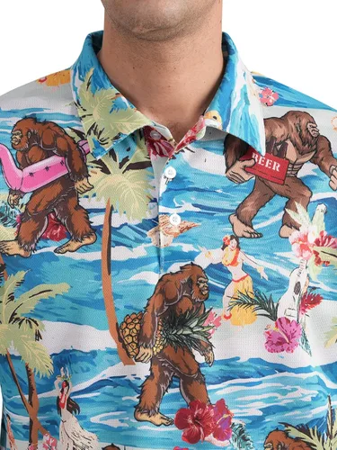 Vista 5 de HIVICHI Golf Shirts for Men Funny Golf Shirts for Men Hawaiian Polo Shirts for Men Golf Gift