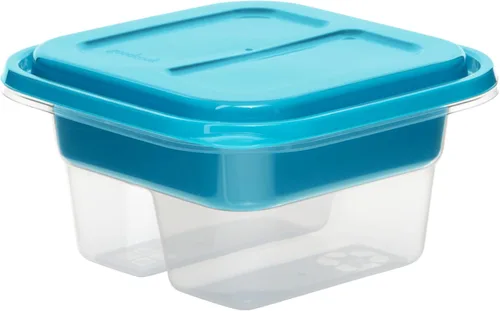 Vista 4 de GoodCook EveryWare Contenedores de almacenamiento de alimentos con tapas, juego de cubos de almuerzo de plástico sin BPA, perfectos para preparación