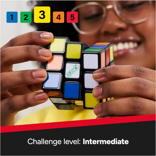 Vista 6 de Rubik's Cubo, Re-Cube, el cubo original de 3 x 3 fabricado con plástico 100% reciclado, rompecabezas para resolver problemas, rompecabezas a juego