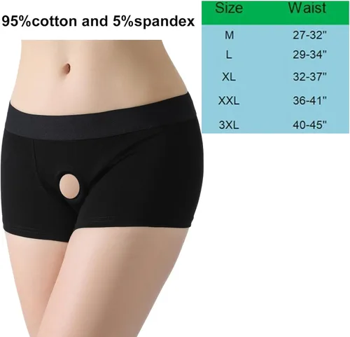 Vista 2 de Strap On Harness Pants Strapless Strapon Harnesses Underwear for Men Women Unisex Briefs Unisex