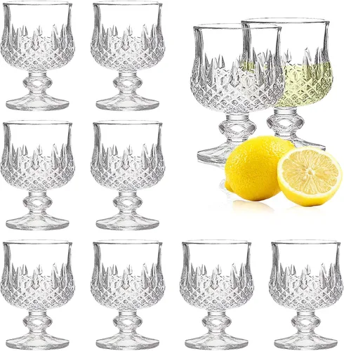 Vista 9 de Cordial Glasses, 1.7oz/1.7 fl oz, juego de 16 vasos de chupito, vasos de chupito con tallo/tequila/vasos de jerez