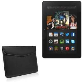BoxWave Funda compatible con Kindle Fire HDX 8.9 (3ª generación 2013) - Funda de piel ejecutiva, funda de piel delgada con forro suave, color negro