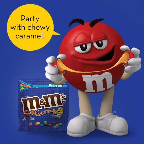 Vista 7 de M&M'S Caramelo de chocolate caramelo tamaño fiesta bolsa 34 onzas (paquete de 3)