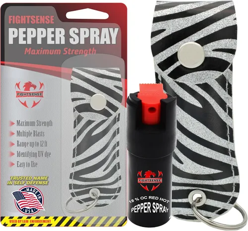 Vista 9 de FIGHTSENSE Spray de pimienta de defensa propia, 1/2 oz, tamaño compacto, fórmula de grado policial de máxima potencia, la mejor herramienta