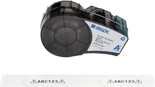 Vista 11 de Brady Auténtica etiqueta de vinilo para todo tipo de clima (M21-131-595-WT) para identificación de interior/exterior, laboratorio y etiquetado